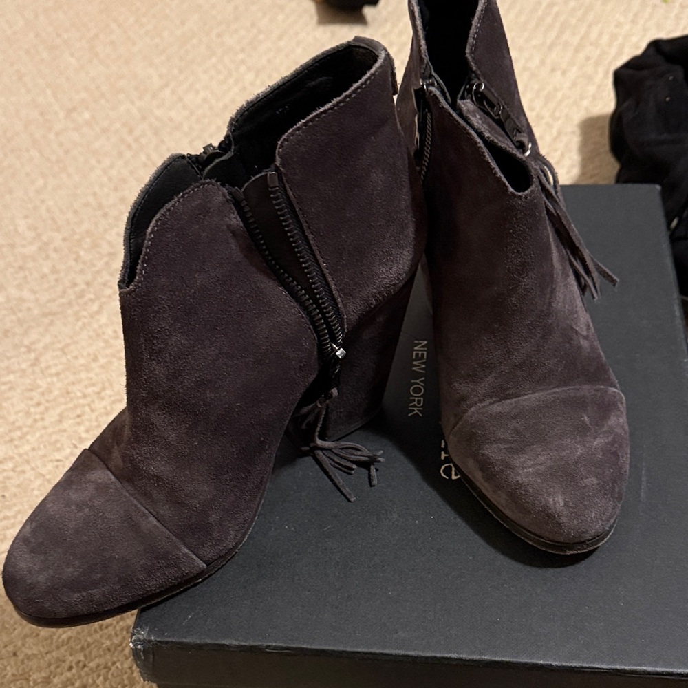 rag & bone Dark Suede Ankle Booties